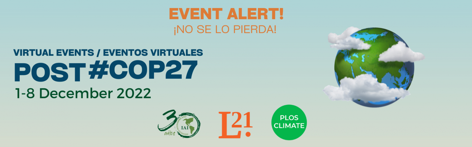 El Instituto Interamericano para la Investigación del Cambio Global (IAI) ha organizado tres webinarios Pos-COP27 para las Américas.